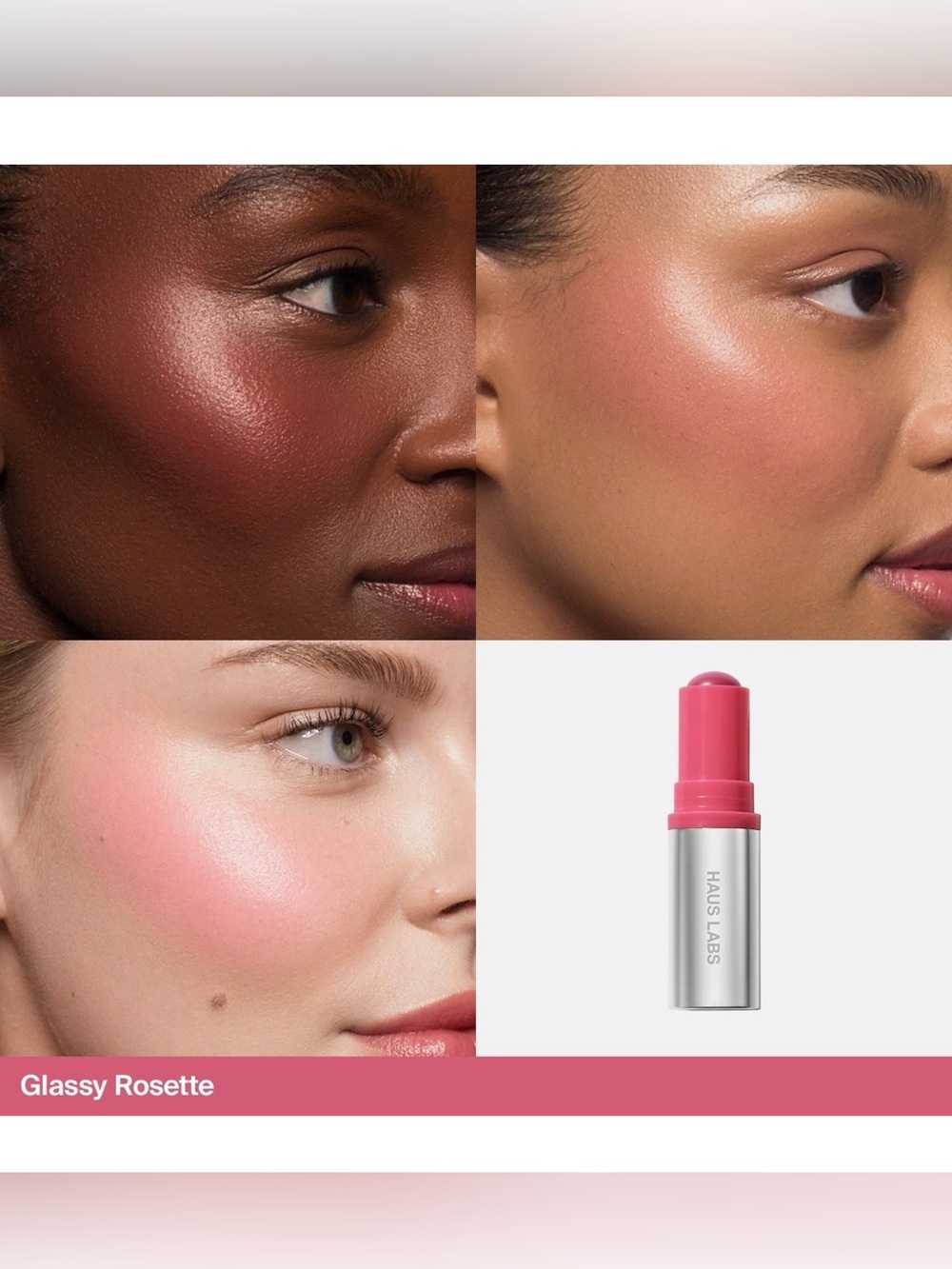 Haus Labs By Lady Gaga Glassy Rosette Cream Blush - Rosy Pink Glow